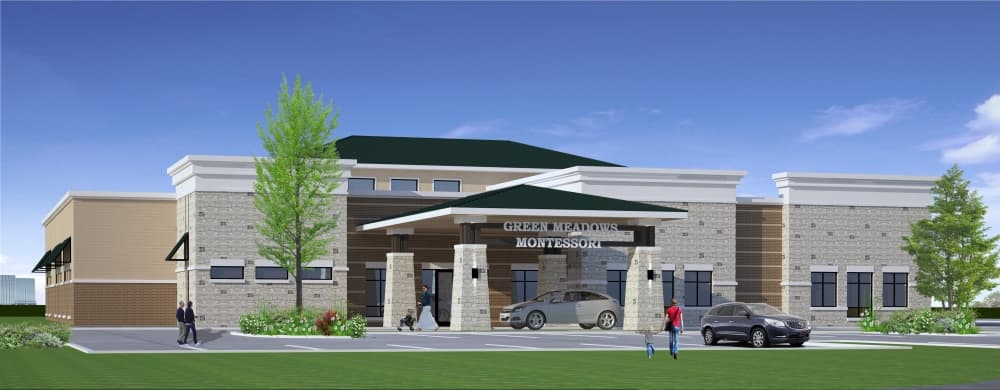 rendering of a preschool building