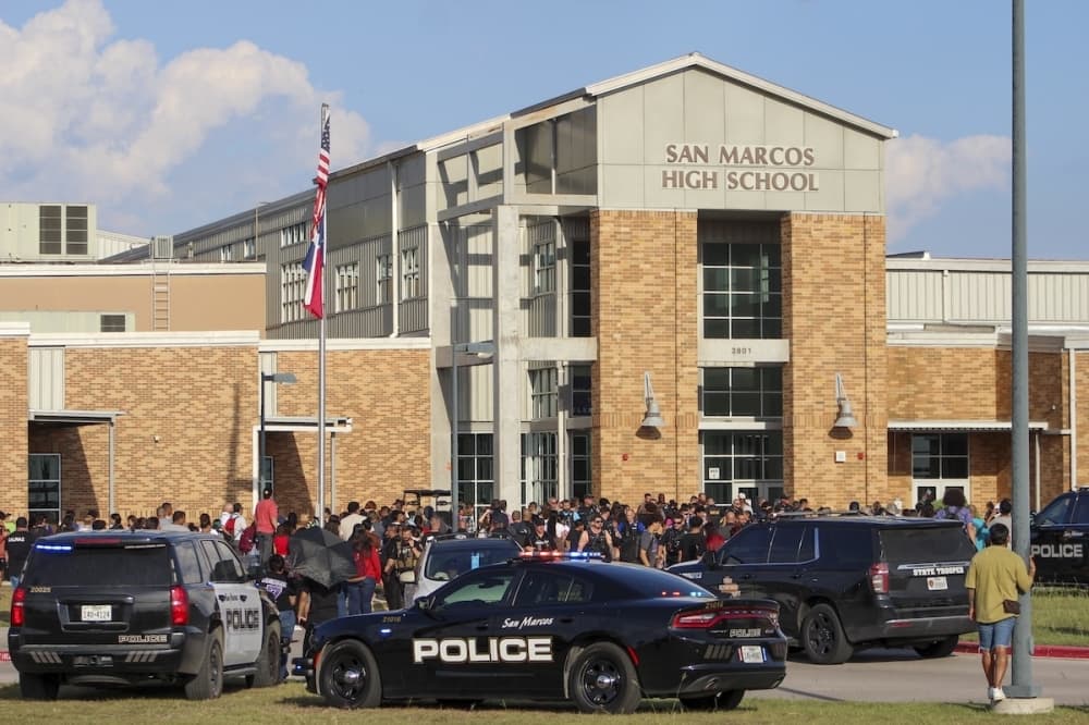 San Marcos High School students being released