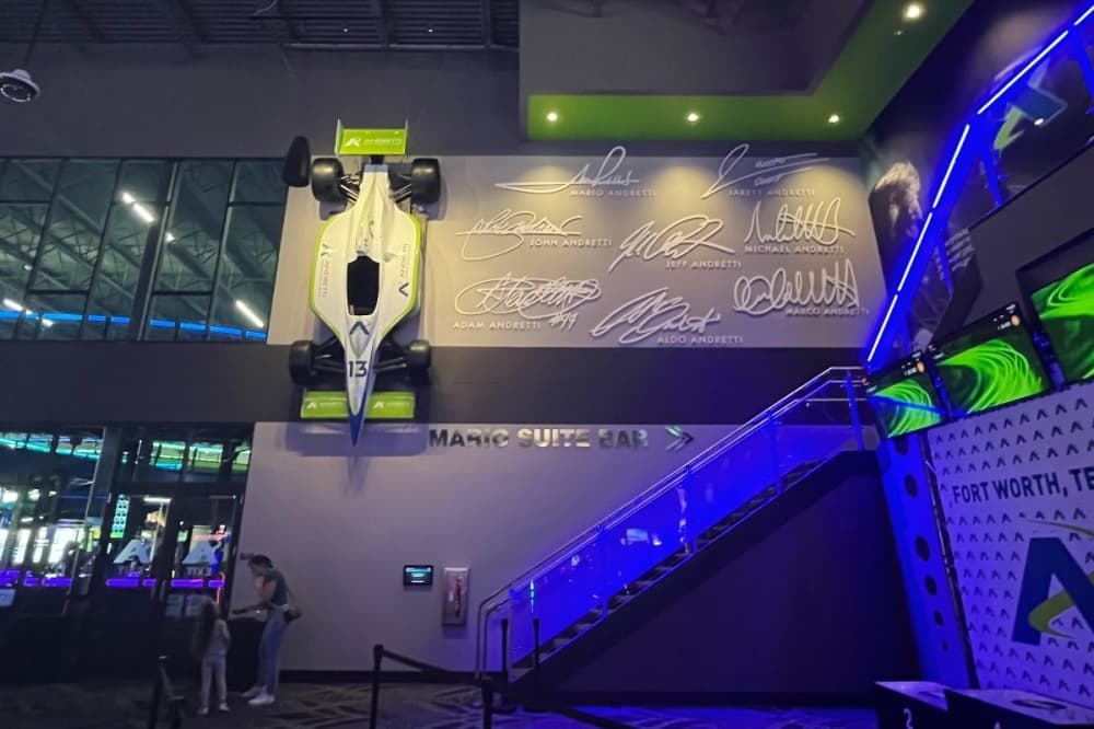 sports car on a wall 