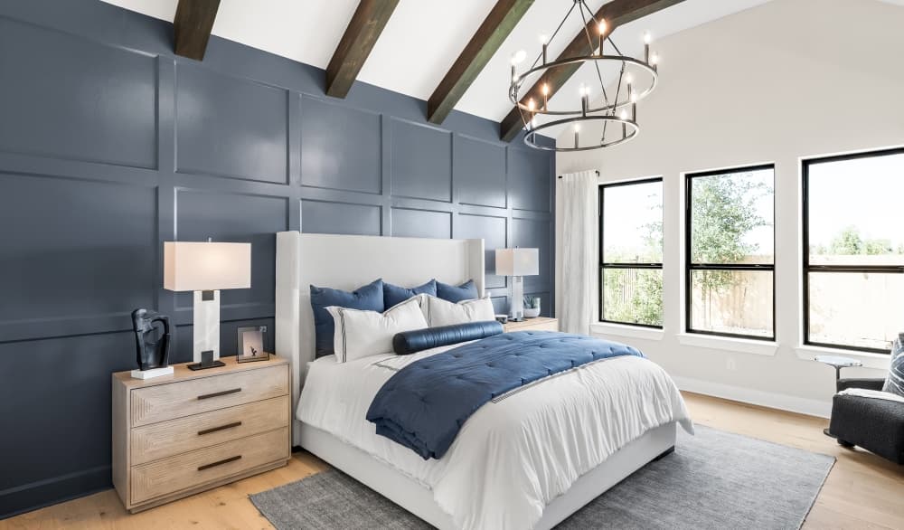 Toll Brothers bedroom with wall accents