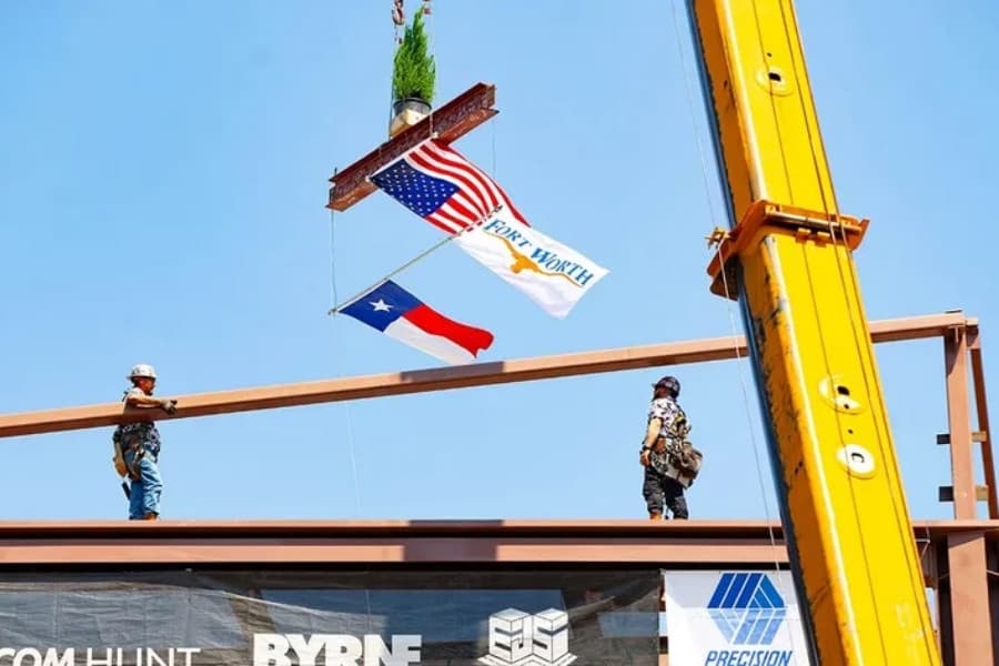 Fort Worth officials celebrate 'topping out' of convention center