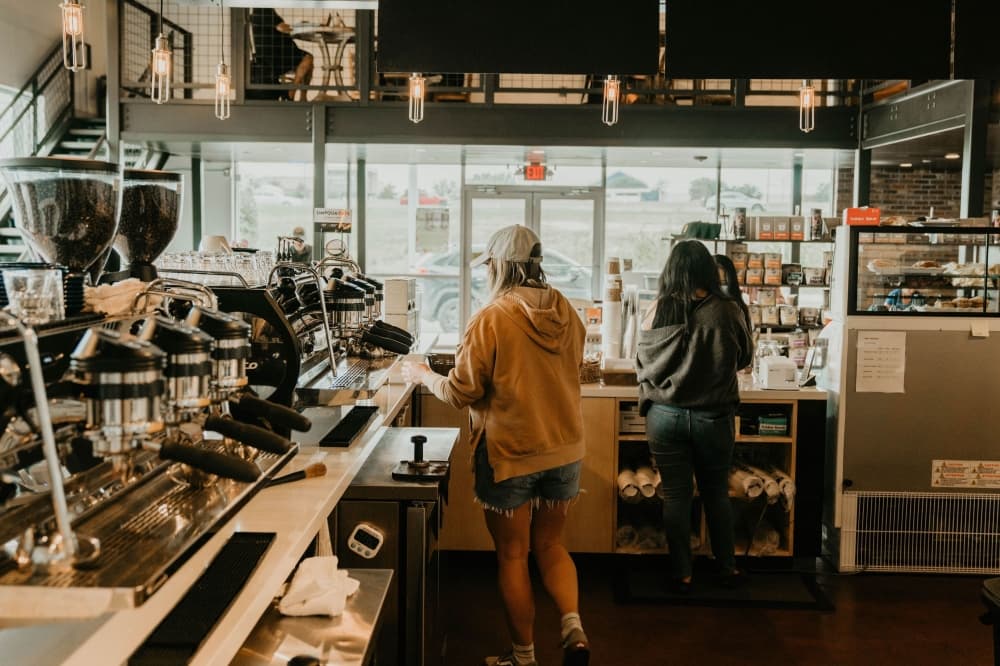 An image of the barista bar inside the Summer Moon Tech Ridge location. 