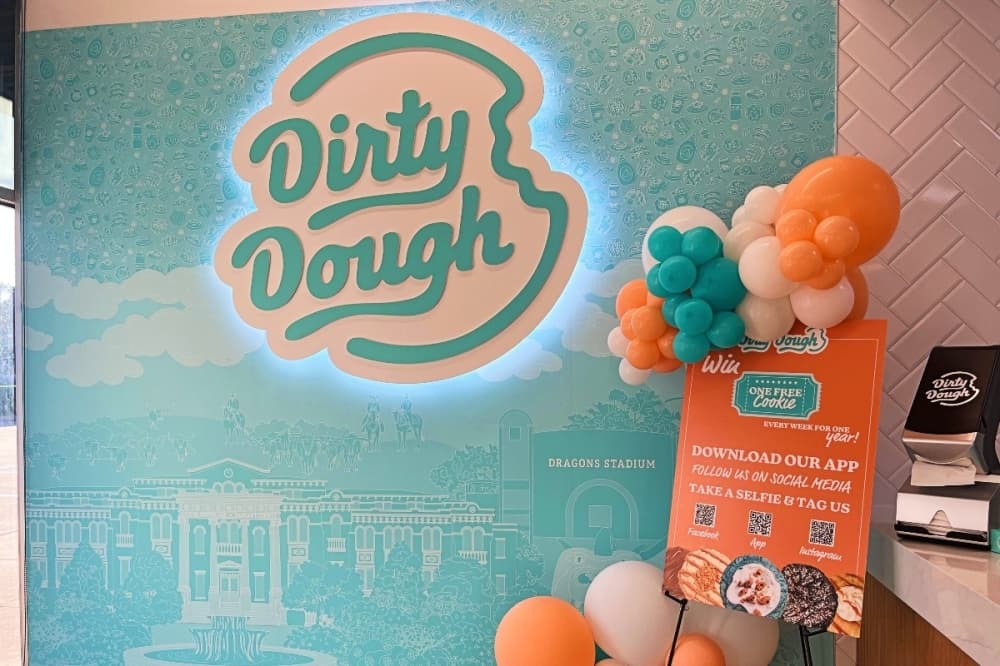 dirty dough sign