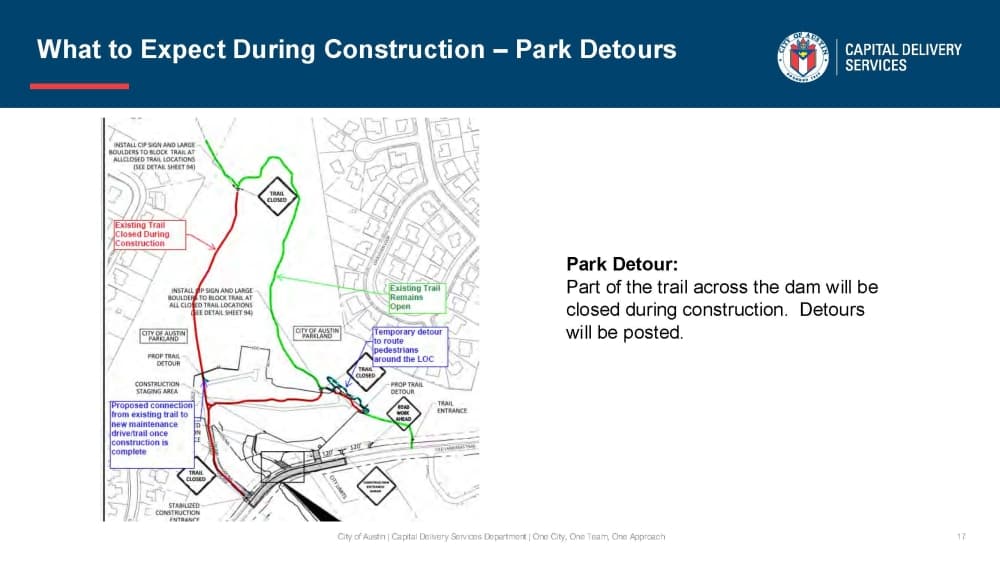 detours on map
