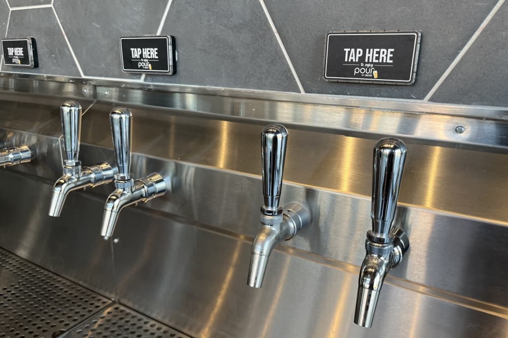 Close up of wall taps