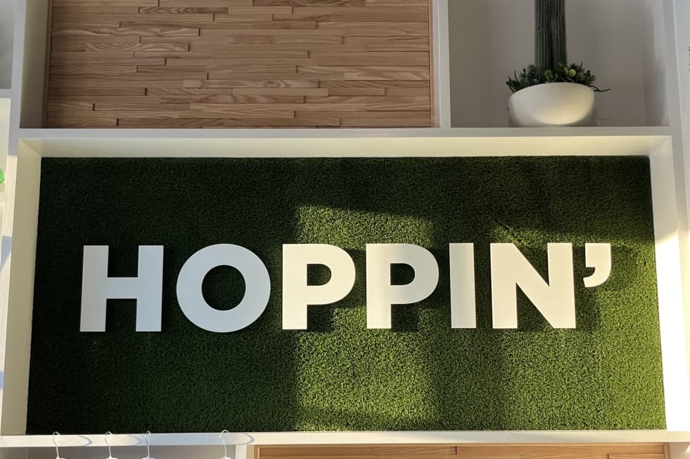 Hoppin' sign