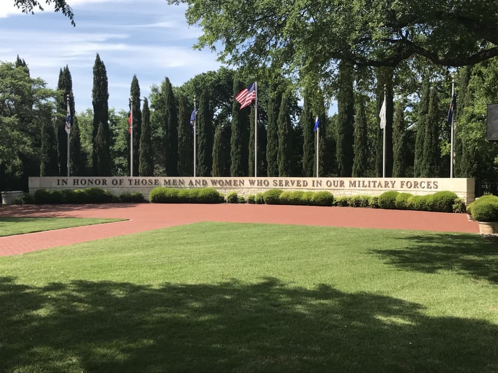 An image of the Memorial Plaza Carlton Mathis in Georgetown. 
