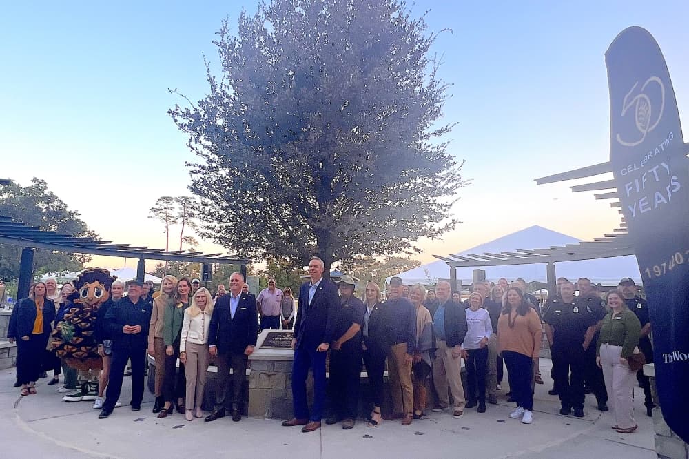 Tree planted at Northshore Park represents The Woodlands' 50-year commitment to sustainability