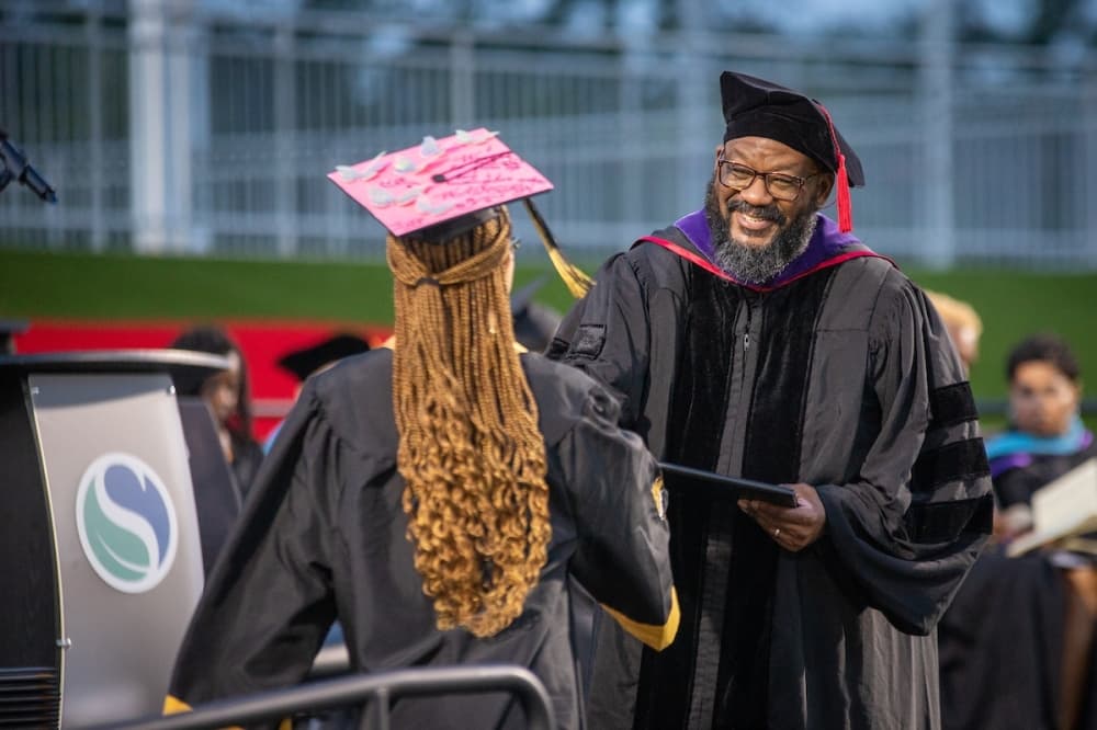 The Class of 2023 at the Carl Wunsche Sr. High School Graduation Ceremony.