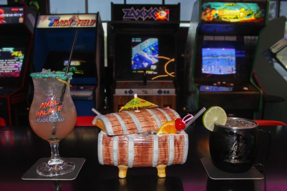 An image of three different cocktails served at the bar. 