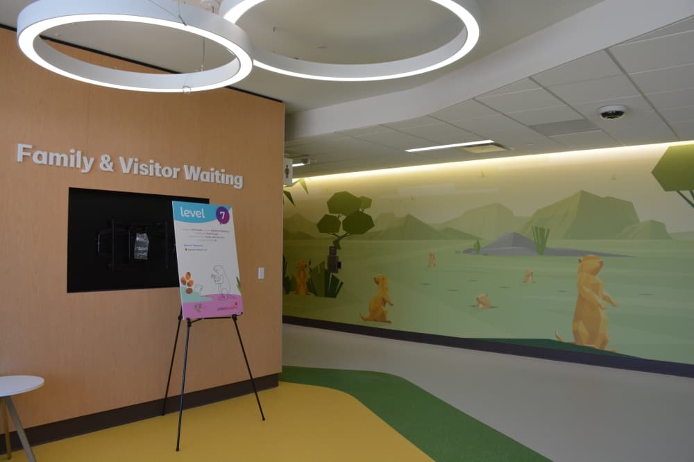 The animal mascot for the seventh floor of the new 8-story tower is prairie dogs.