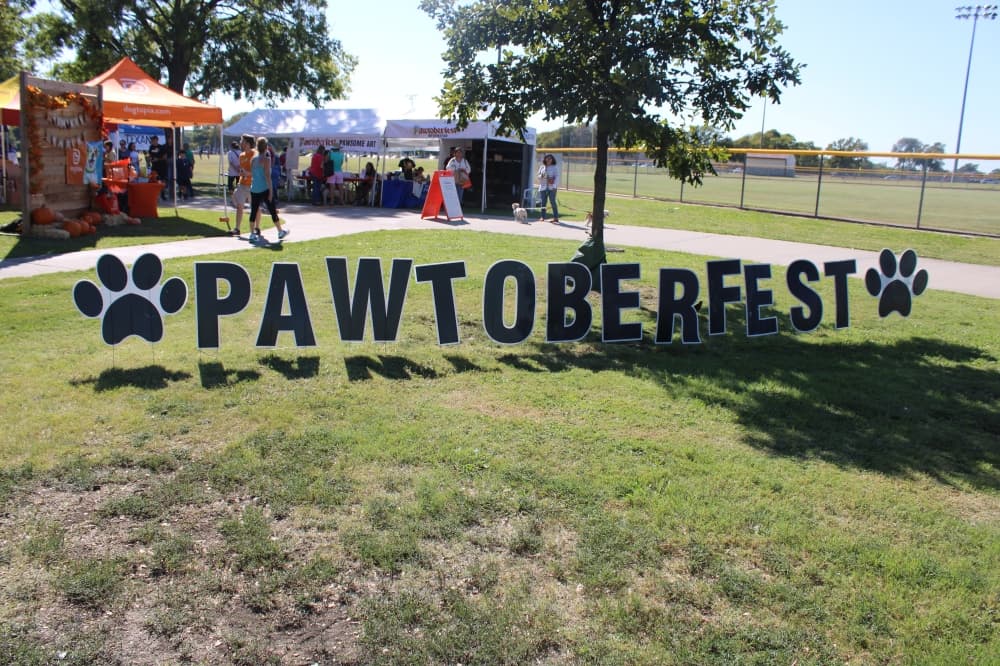 A sign that reads "Pawtoberfest."