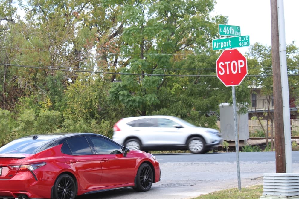 Construction along Airport Boulevard in North Austin underway