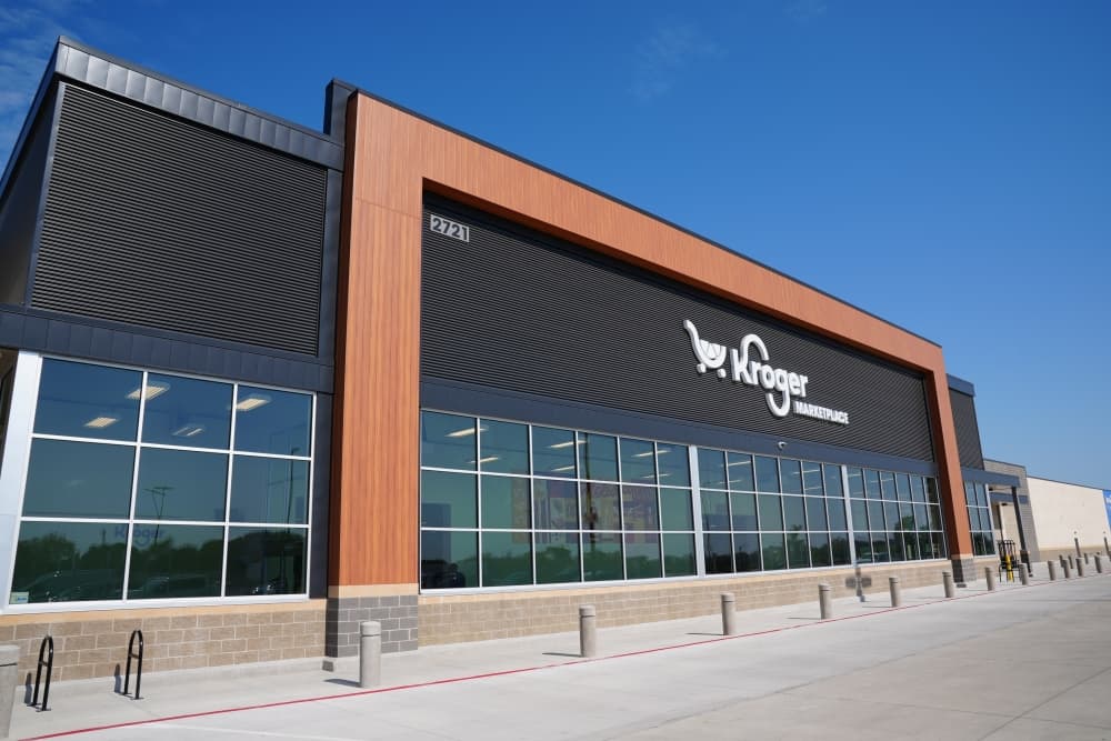 Exterior of the Kroger store