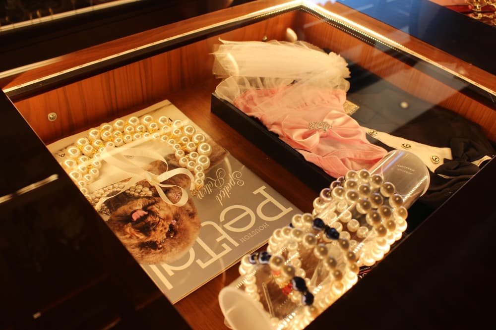 The boutique cafe sells designer dog accessories and dog treats. (Asia Armour/Community Impact)