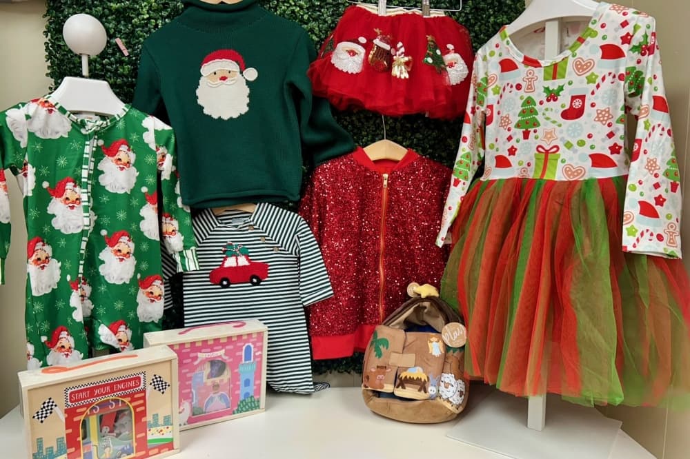 An image of the children's clothing sold at the shop. 