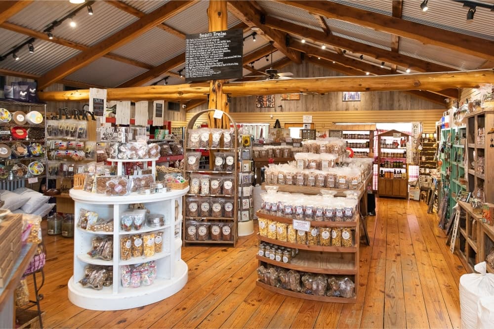 The interior is shown with pecan products.