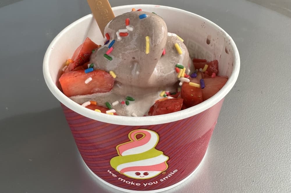 Menchie's uses real Oreos in their cookies and cream flavor. (Heather Aldridge/Community Impact) 
