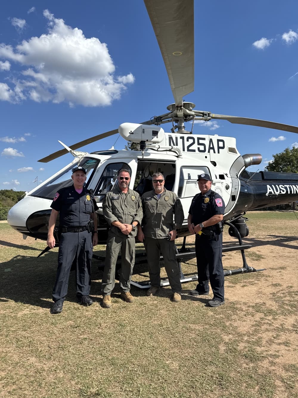 A helicopter was on display at the West Lake Hills Public Safety Day celebration. (Courtesy West Lake Hills Police)