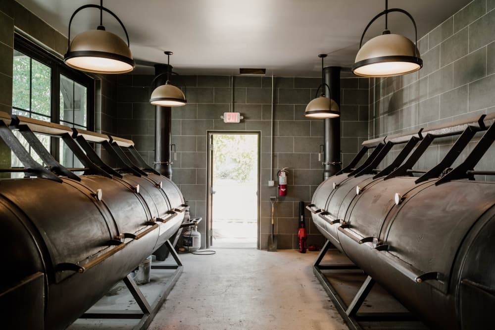 An image of the smokers at the restaurant. 