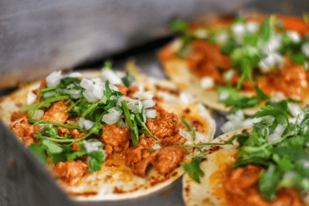 An image of the tandoori tacos. 