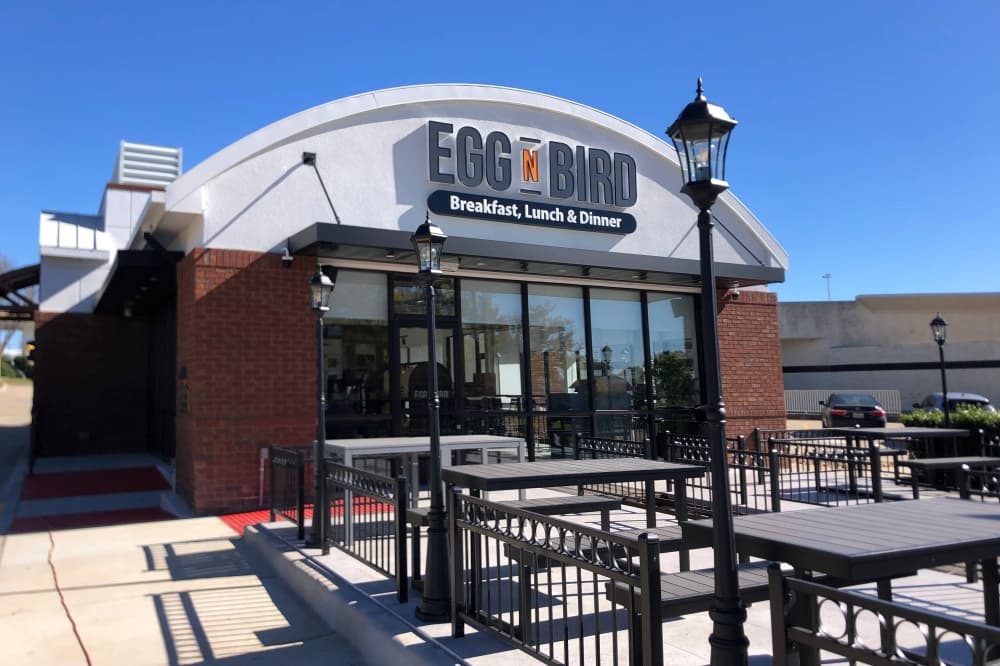 Sandwiches, breakfast served at Egg N Bird in Plano