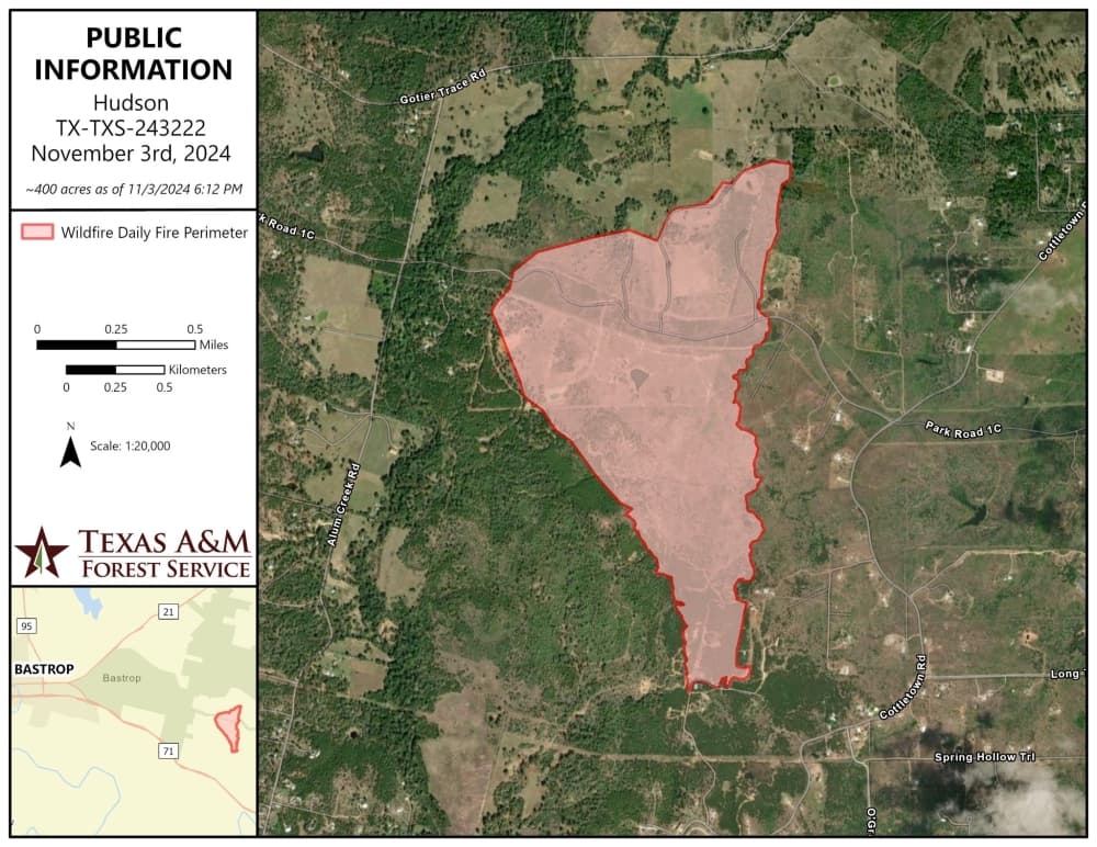 A map of the fire perimeter is shown.