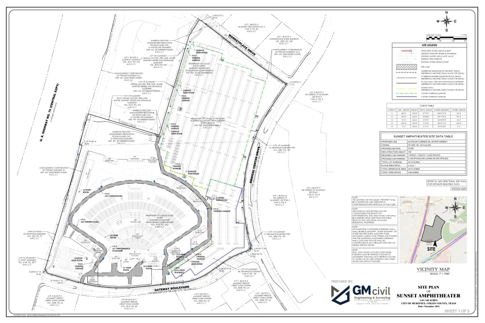 The project's site plan