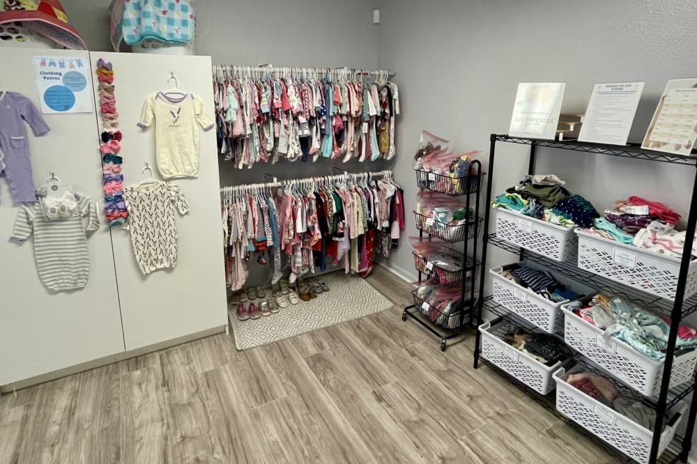 An image of the boutique inside the nonprofit. 