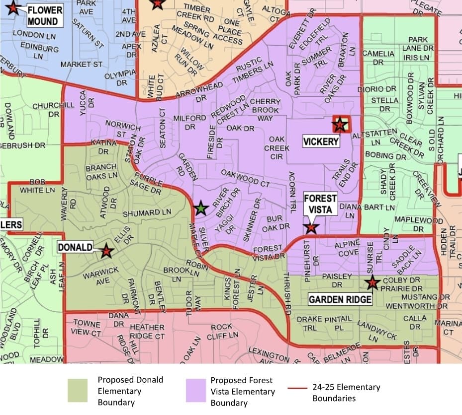 Boundary adjustments if Garden Ridge Elementary closes. 