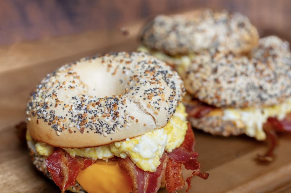 The Woodlands staple, Brooklyn Cafe, offers traditional New York bagels 