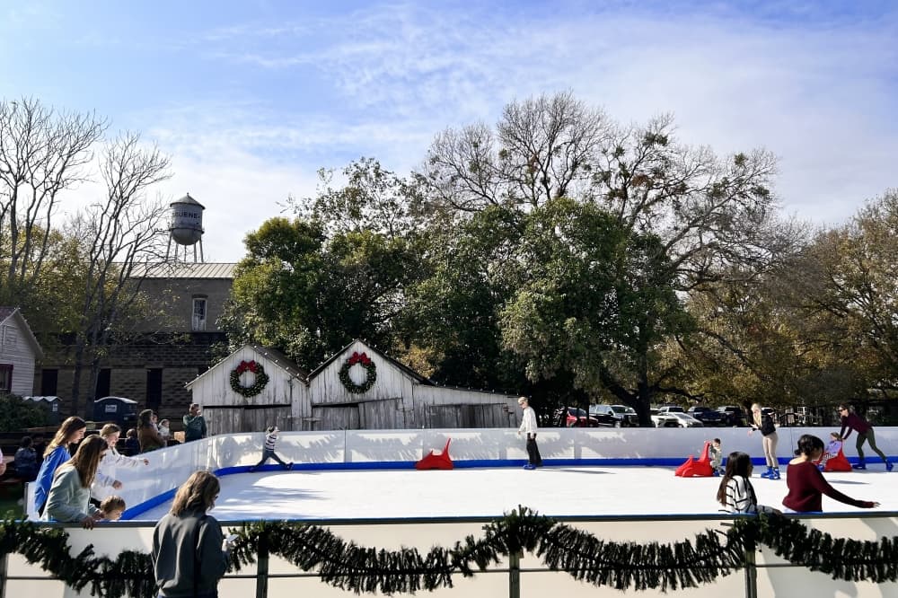 Gruene opens its 1st ice skating rink for the holiday season
