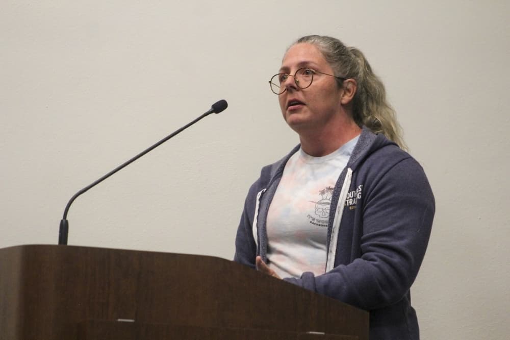 Amanda Alexander speaking at public comment