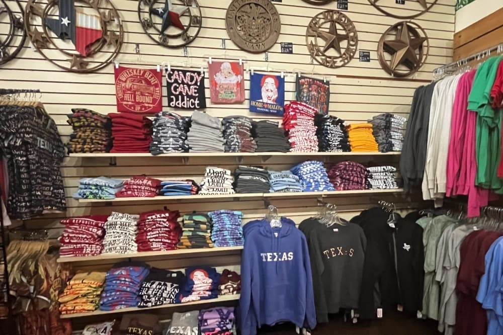 wall of clothing