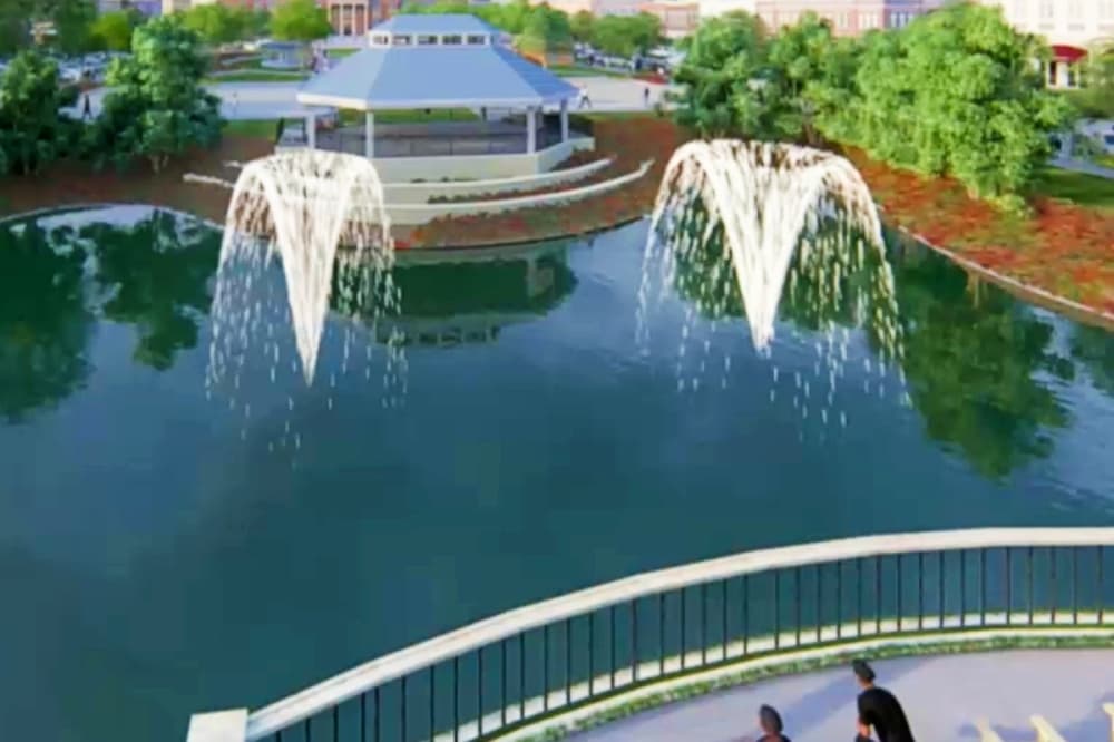 water features in pond