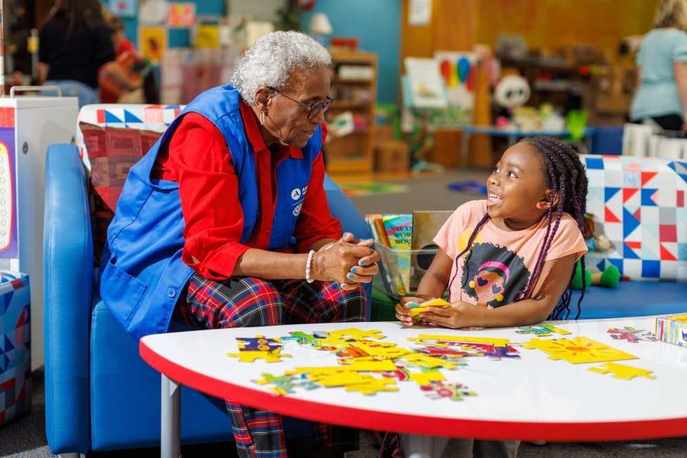 Foster grandparents, Bastrop students thrive together