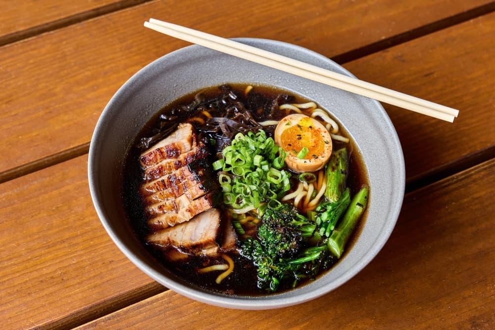 An image of the ramen special served on Tuesdays and Wednesdays. 
