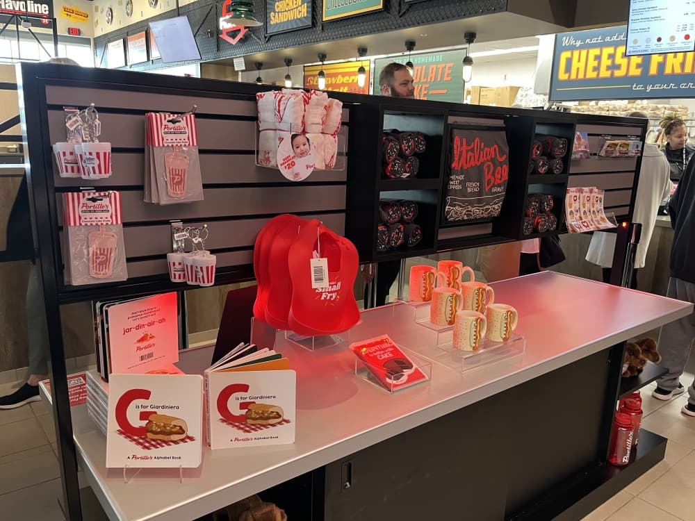 gift area at Portillo's