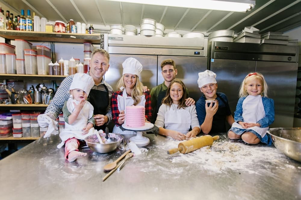 An image of the owners and their family. 