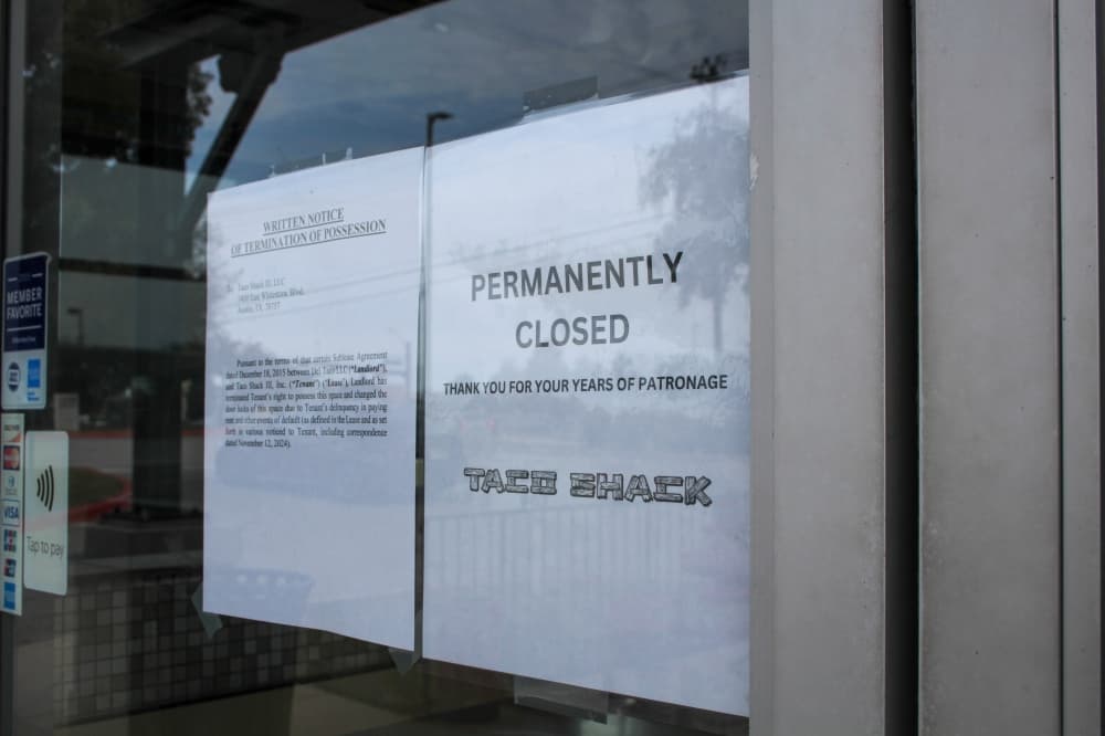 Cedar Park Taco Shack permanently closed due to “rent delinquency”