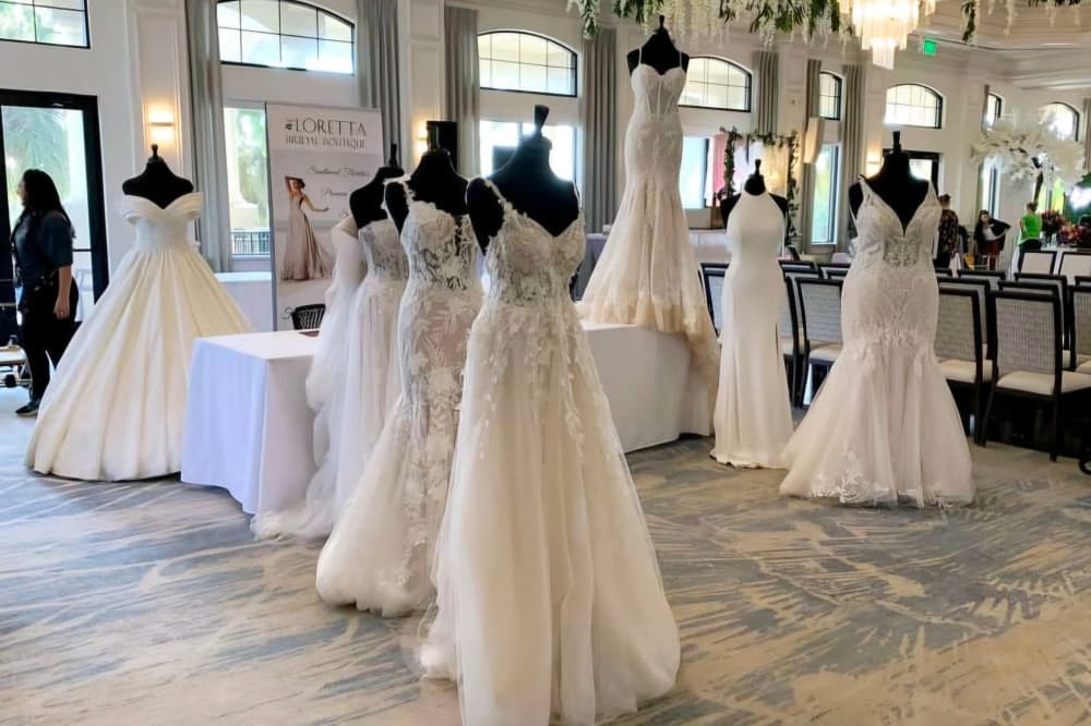 Wedding dresses will be on display at a bridal expo event. (Courtesy Southern Event Productions)