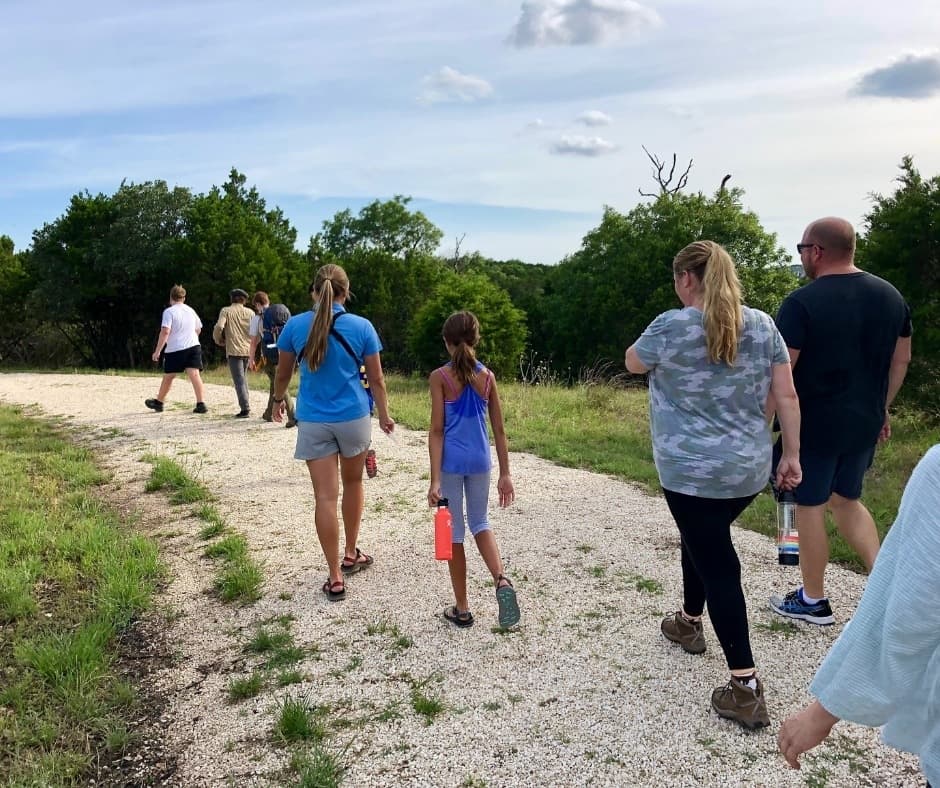 An image of a previous year's hiking event. 