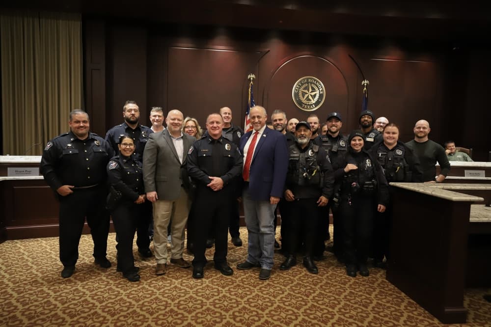 Williams with Roanoke City Council and police department