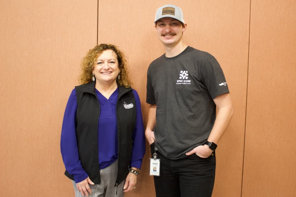 Portrait of Laura Cegelski and Griffin White