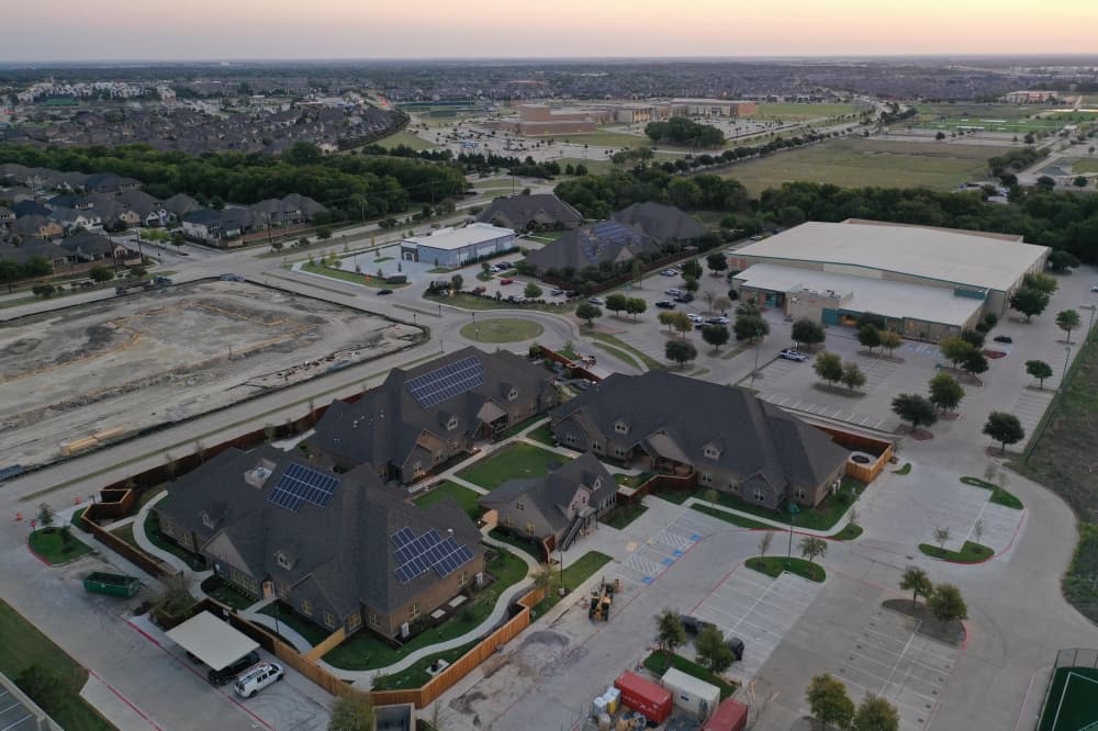 Aerial view of the expansion