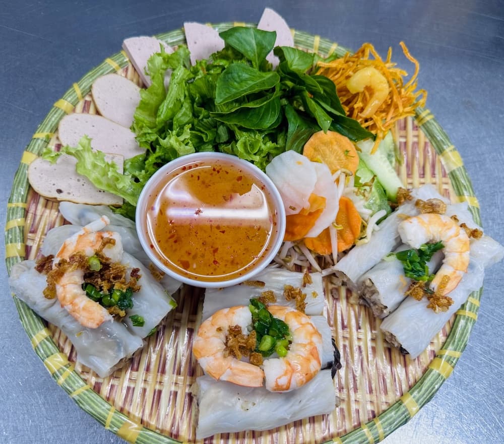 Pictured is Bánh Cuốn or Vietnamese Steamed Rice Rolls ($15.99). (Courtesy Saigon 512)