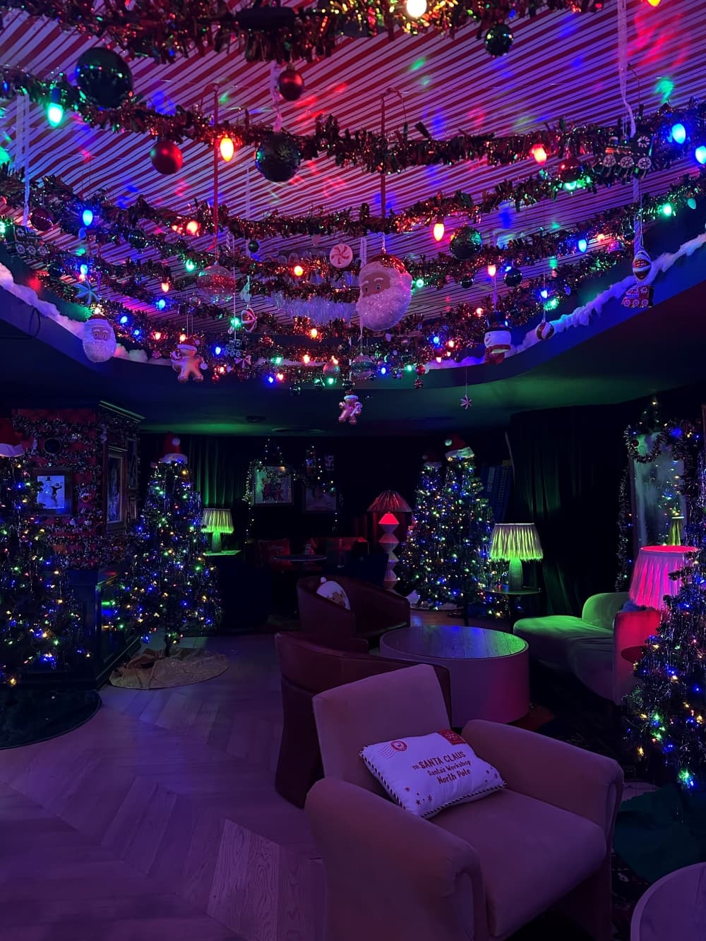 An image of the inside of the holiday bar. 