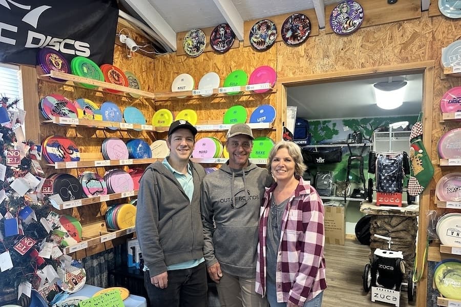 From left: Clarence Cowan, Tom Cowan and Linda Cowan, are the owners of Out of Bounds. (Thalia Guzman/Community Impact)
