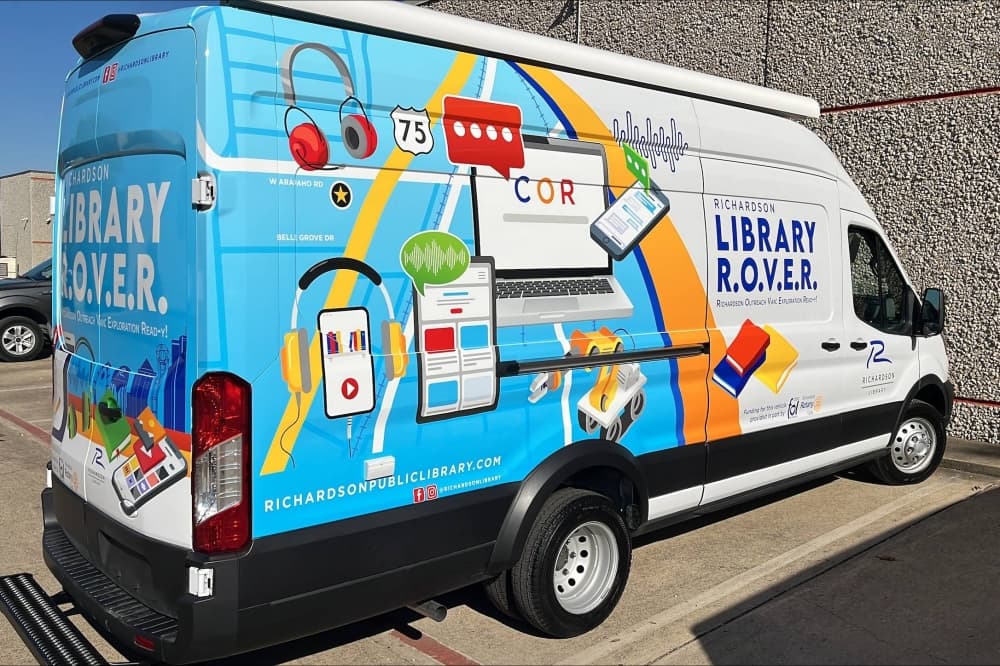 Richardson Public Library debuts mobile library van