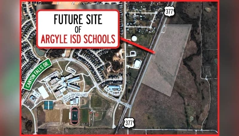 Argyle ISD has purchased 35 acres along US 377 for future schools. The district may receive an additional 15 acres from Furst Ranch, as part of the purchase agreement.
